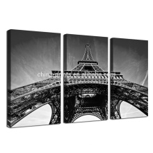 Imagen de pared en blanco y negro / Torre Effie Lámina enmarcada / Triptych Wall Art Decor